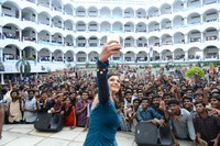 Mahanubhavudu Movie 2nd Song Launch at Vignan College